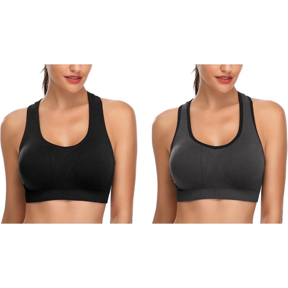 Women Racerback Sports Bras - High Impact Workout Gym Activewear Bra